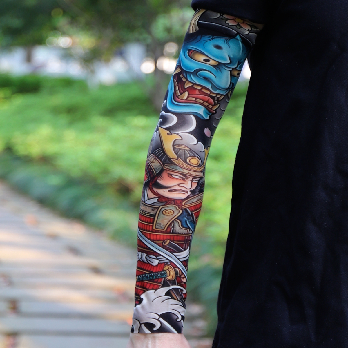 Travel Accessories Bike - Ultra thin seamle Tattoo Flower Arm