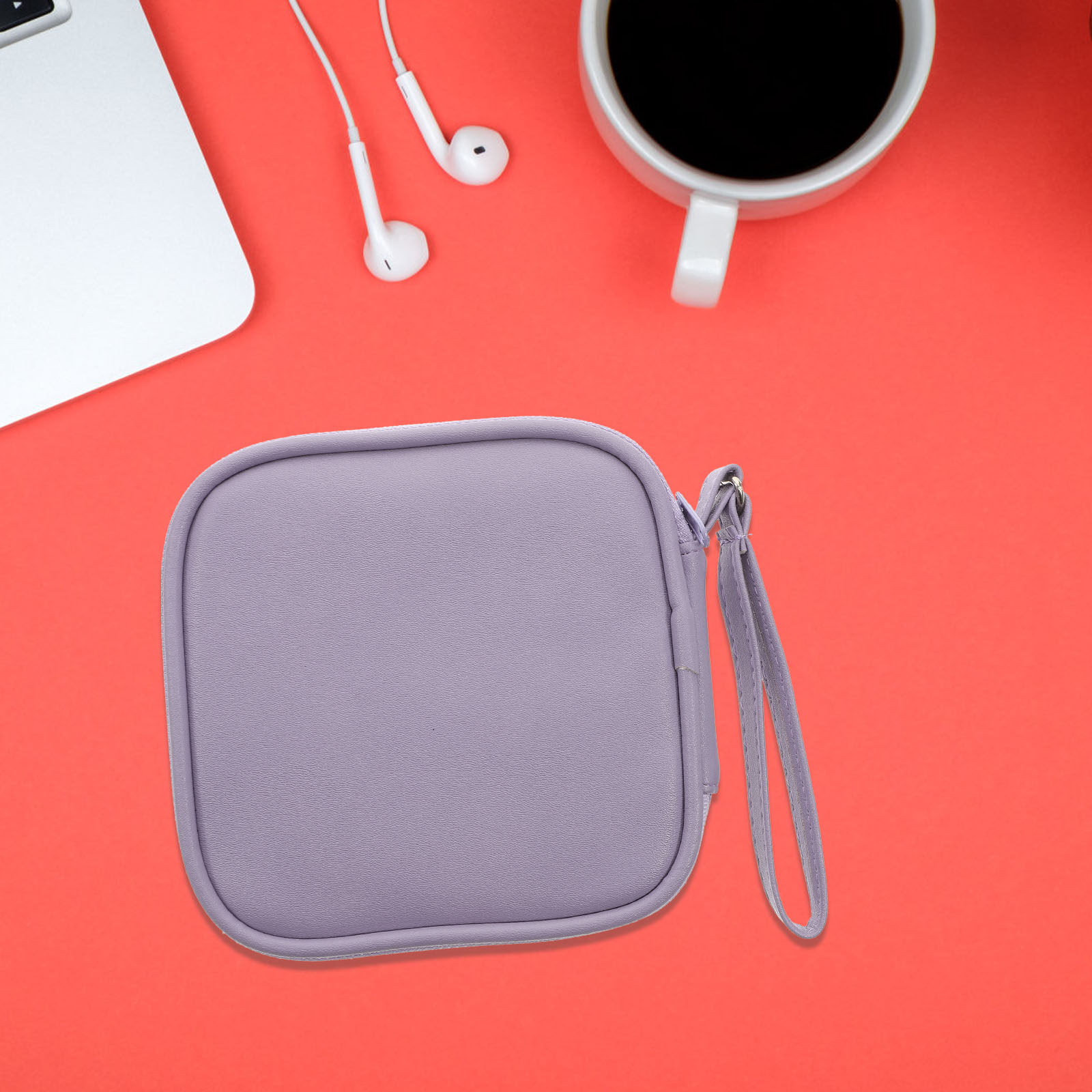 Travel Accessories Organizer Case - Earphone Organizer Bag PU Material Headphone