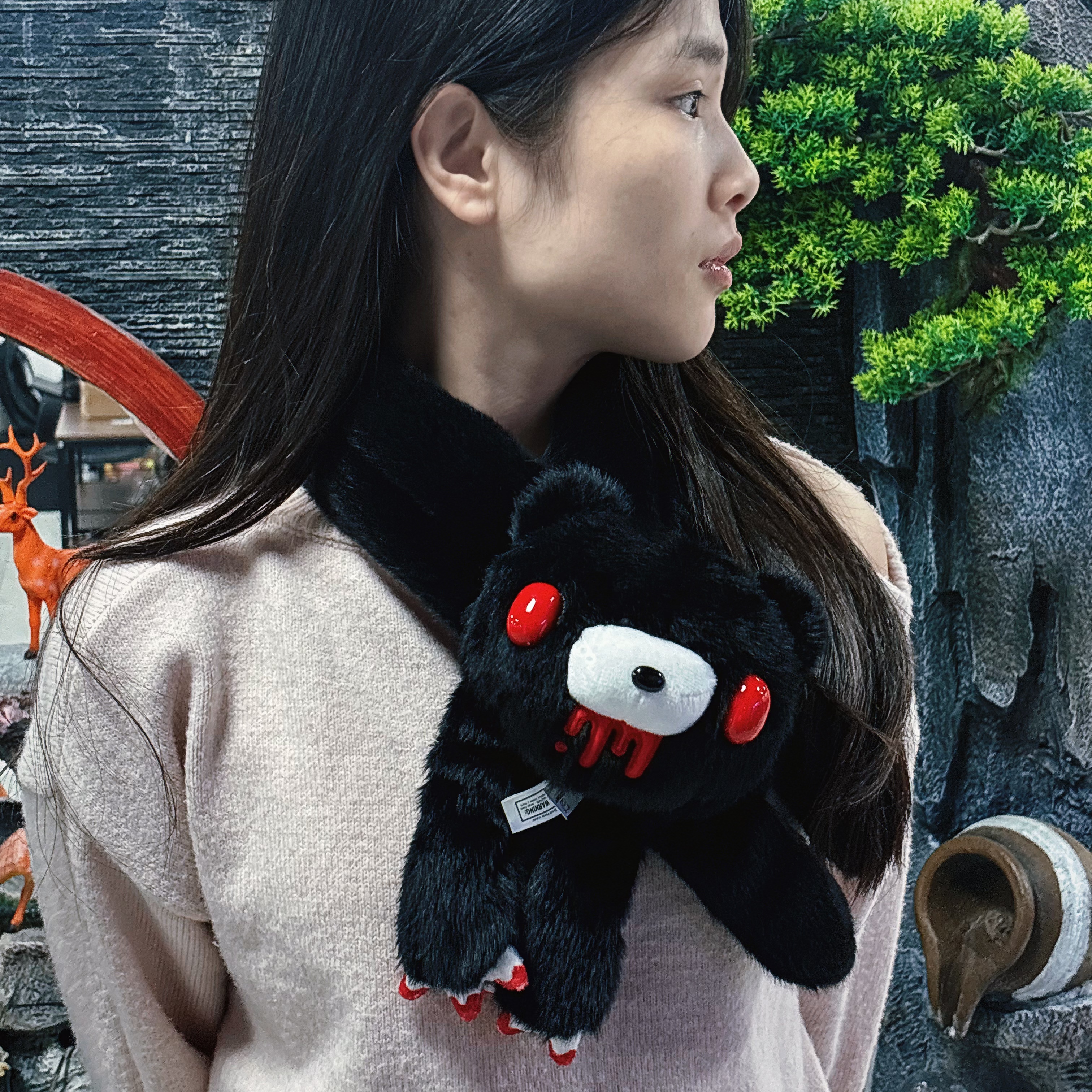 Travel Accessories Neck - Cute Bear Plush Scarf Cute Bloody