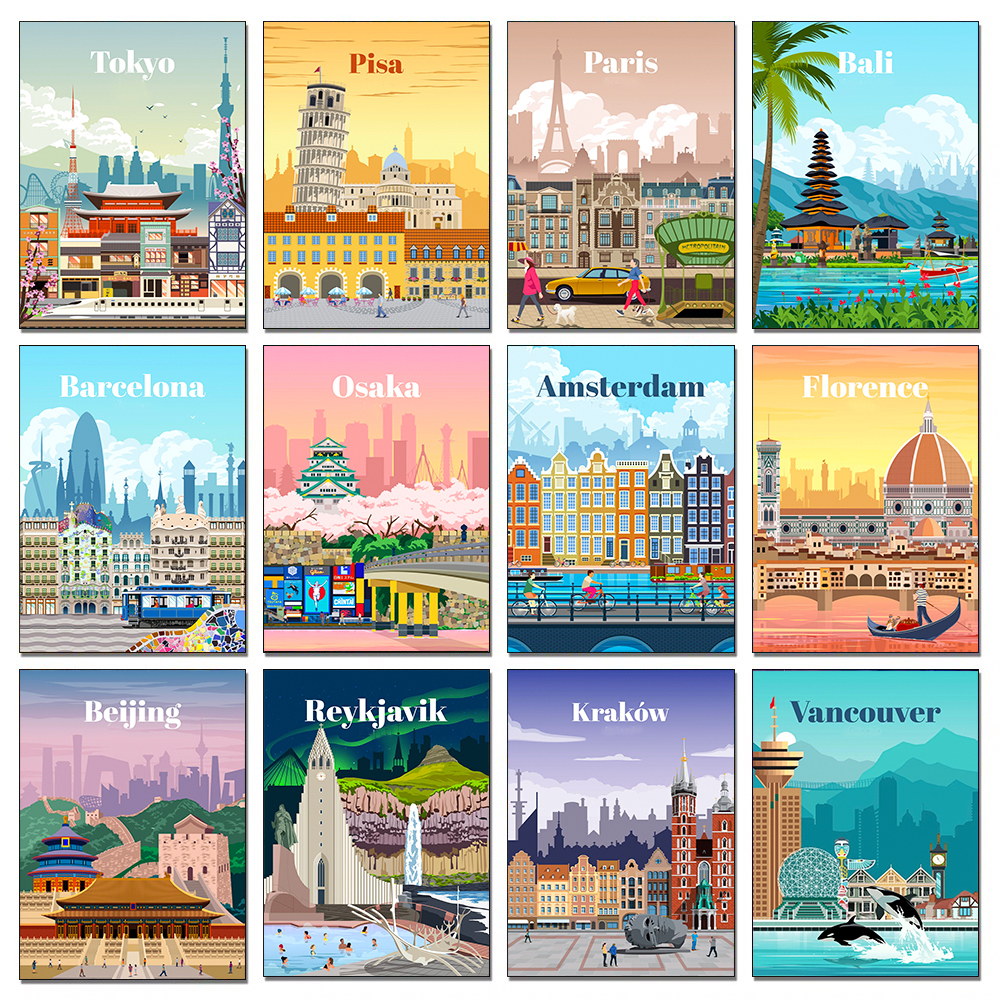 Travel Accessories London - City Landscape Diamond Painting Tokyo London