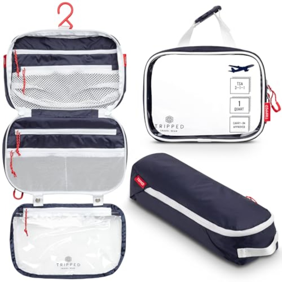 Toiletry Bag Tsa - Hanging Travel Toiletry Bag Set with