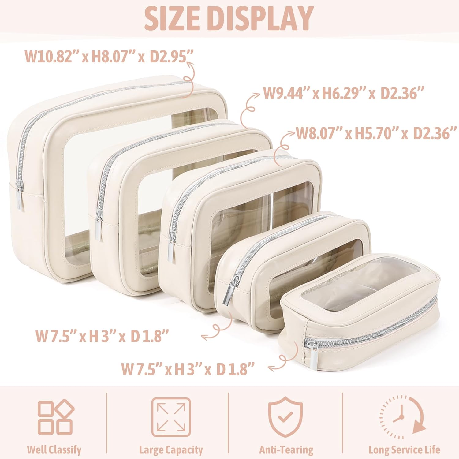 5PCS Diaper Bag Organizer Pouc - Toiletry Bag Tsa ulasan dan harga