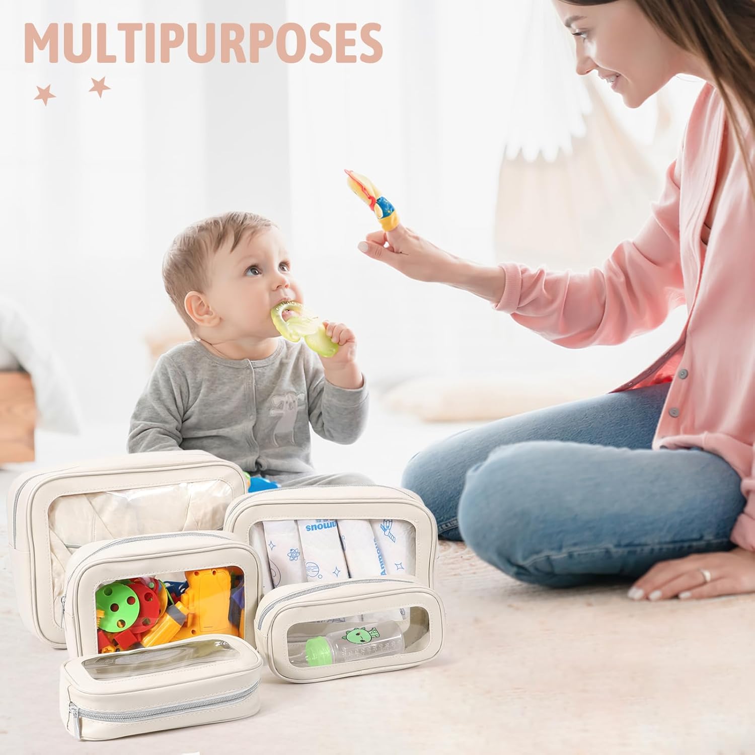 5PCS Diaper Bag Organizer Pouc - Toiletry Bag Tsa ulasan dan harga