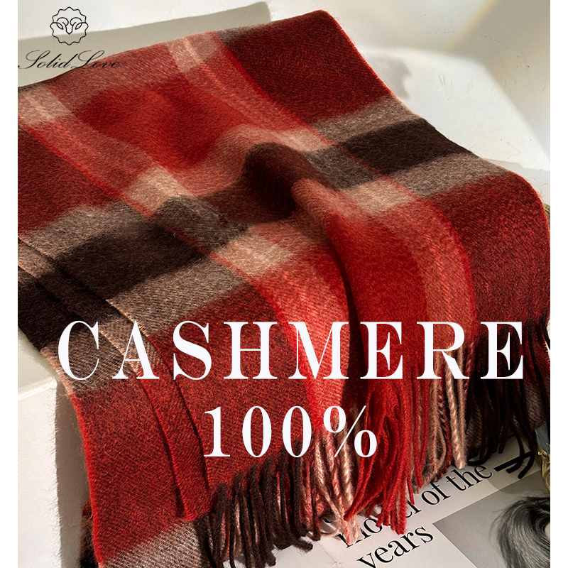 100% Cashmere Scarf   Plaid  W - Travel Accessories Neck ulasan dan harga