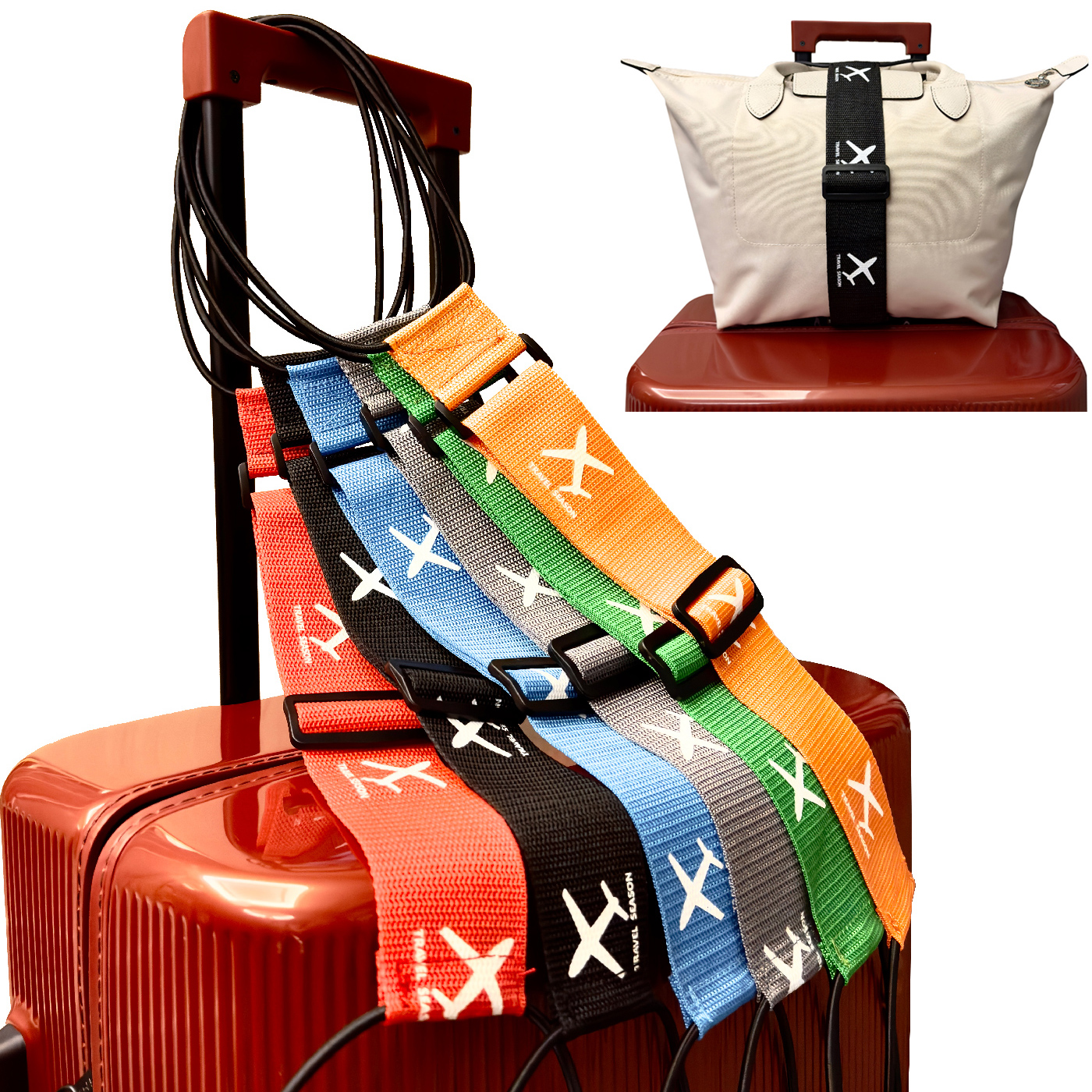 Aircraft printed nylon luggage - Travel Accessories Luggage Straps ulasan dan harga