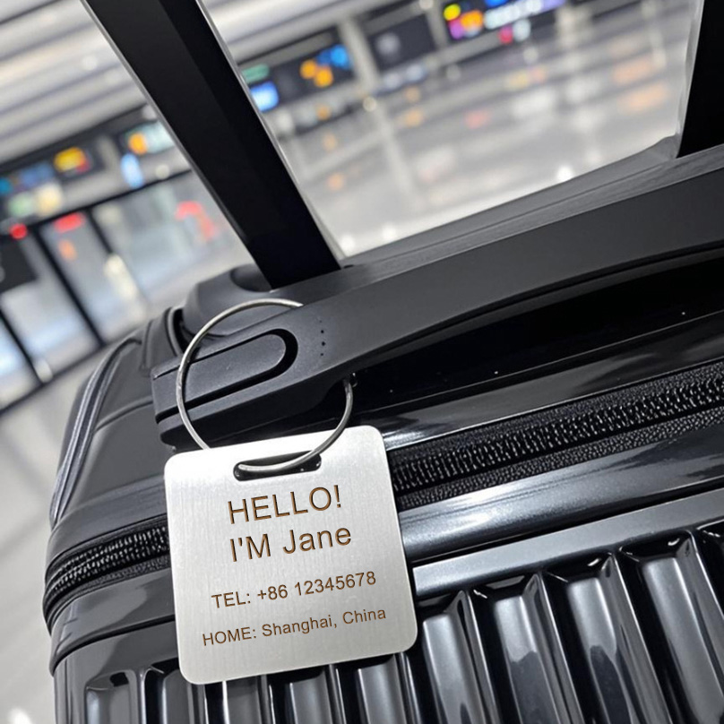 Custom Name Luggage Tag Laser  - Travel Accessories Organizer ulasan dan harga