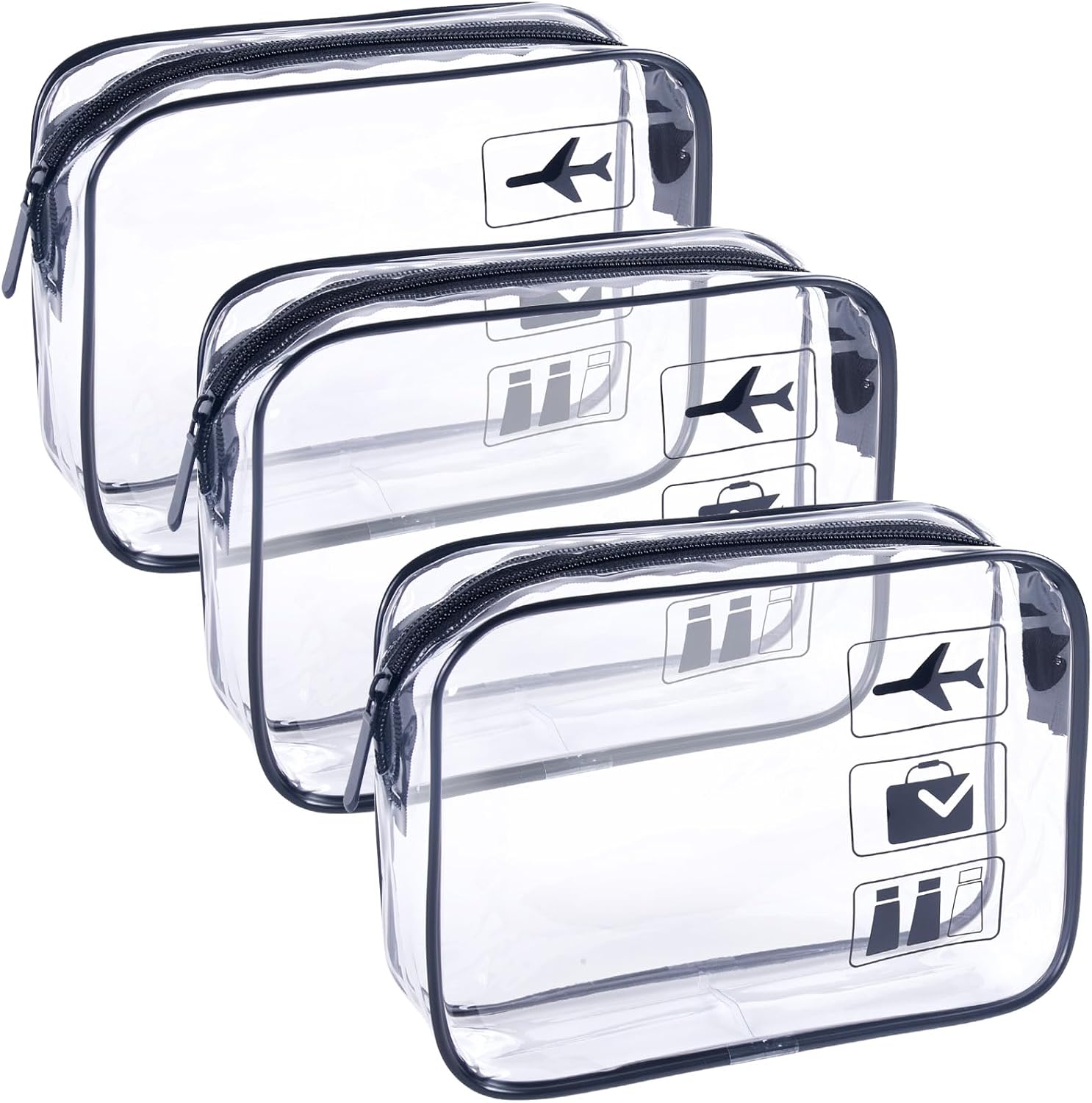 3 Pack Clear Travel Bags TSA A - Toiletry Bag Tsa ulasan dan harga