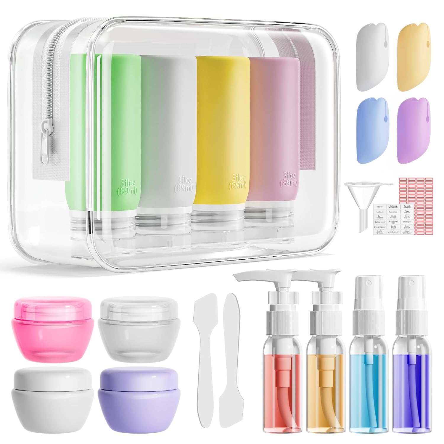 21 Pack Leak Proof Silicone Tr - Toiletry Bag Tsa ulasan dan harga
