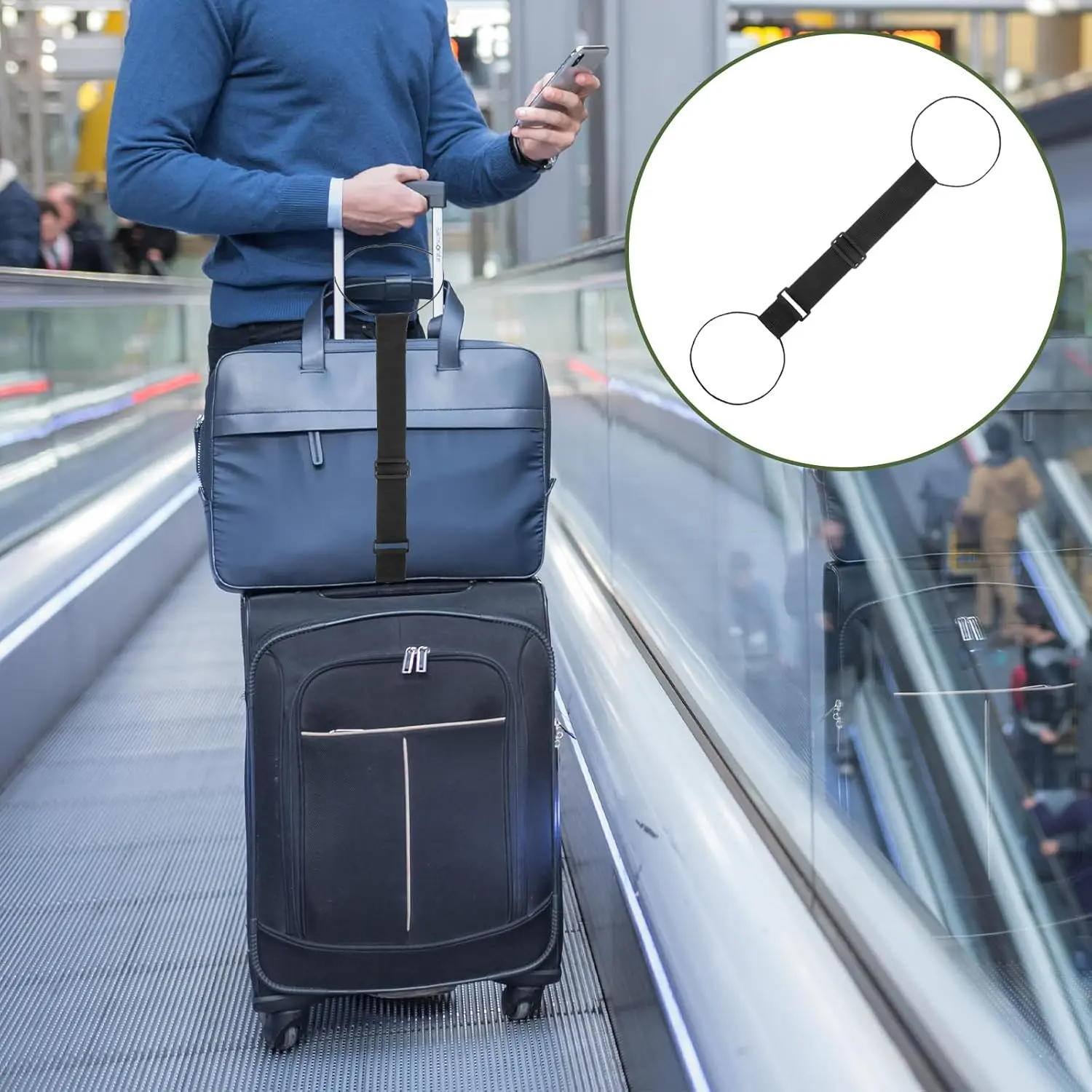1 Pack Black Luggage Straps fo - Travel Accessories Luggage Straps ulasan dan harga