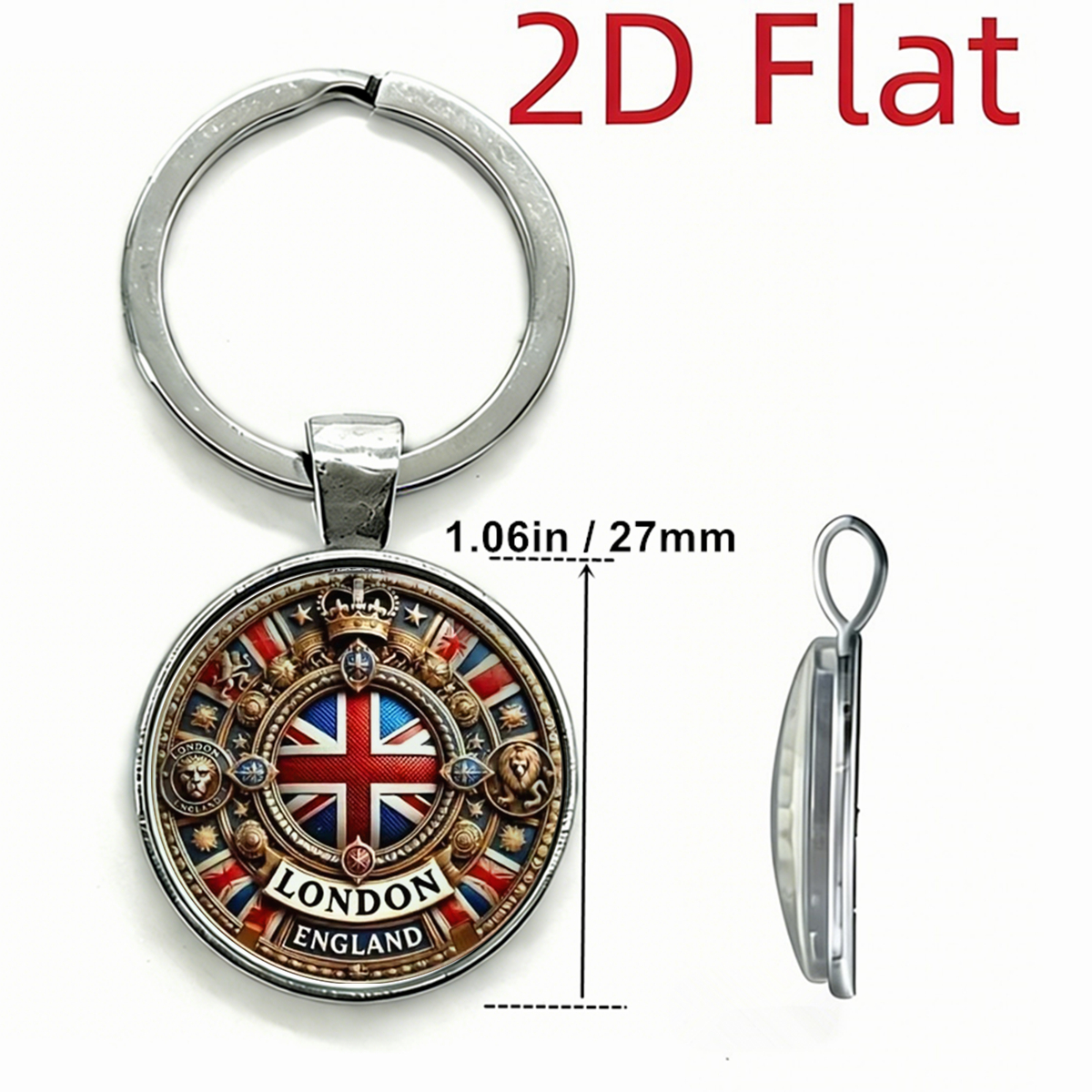 Vintage London Keychain Round  - Travel Accessories London ulasan dan harga