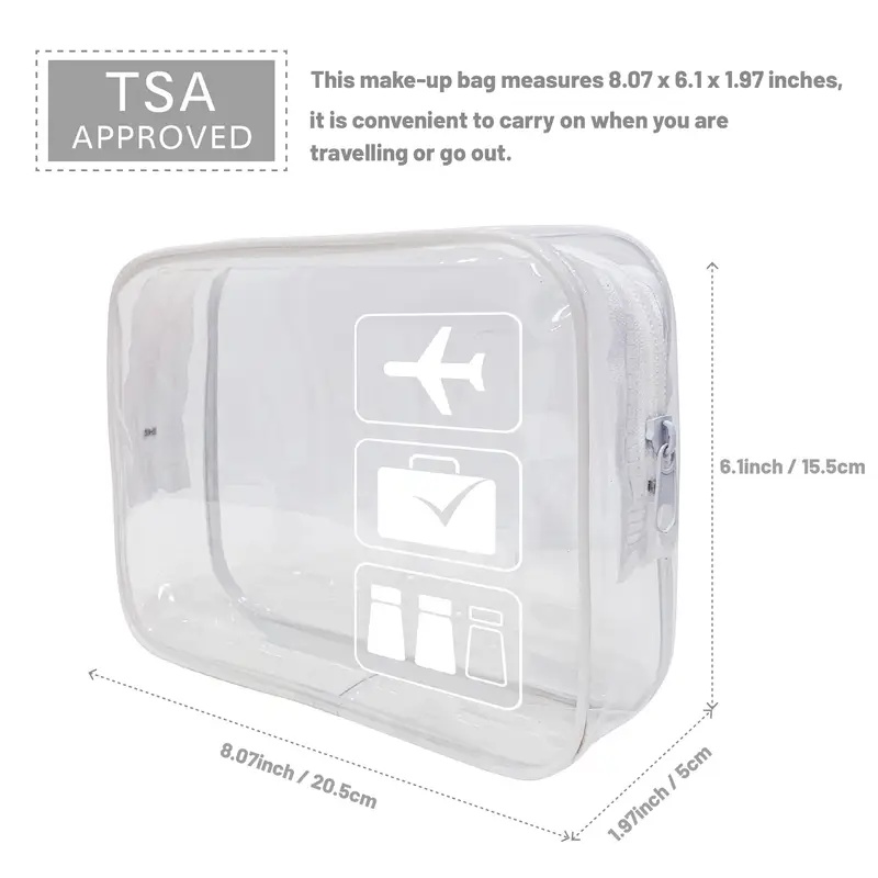 TSA-Approved Quart Size Clear  - Toiletry Bag Tsa ulasan dan harga