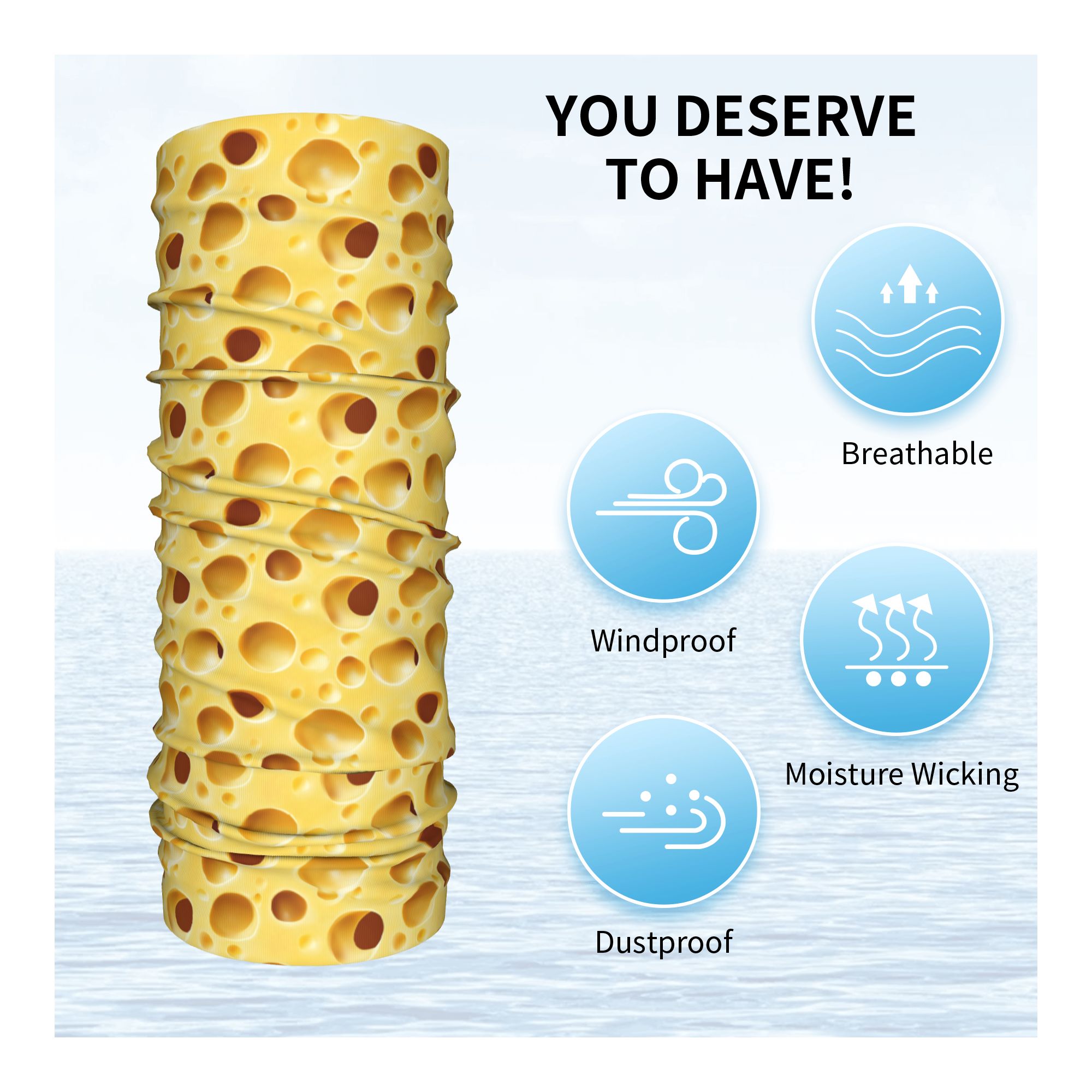 Cheese Bandana Neck Gaiter Pri - Travel Accessories Neck ulasan dan harga