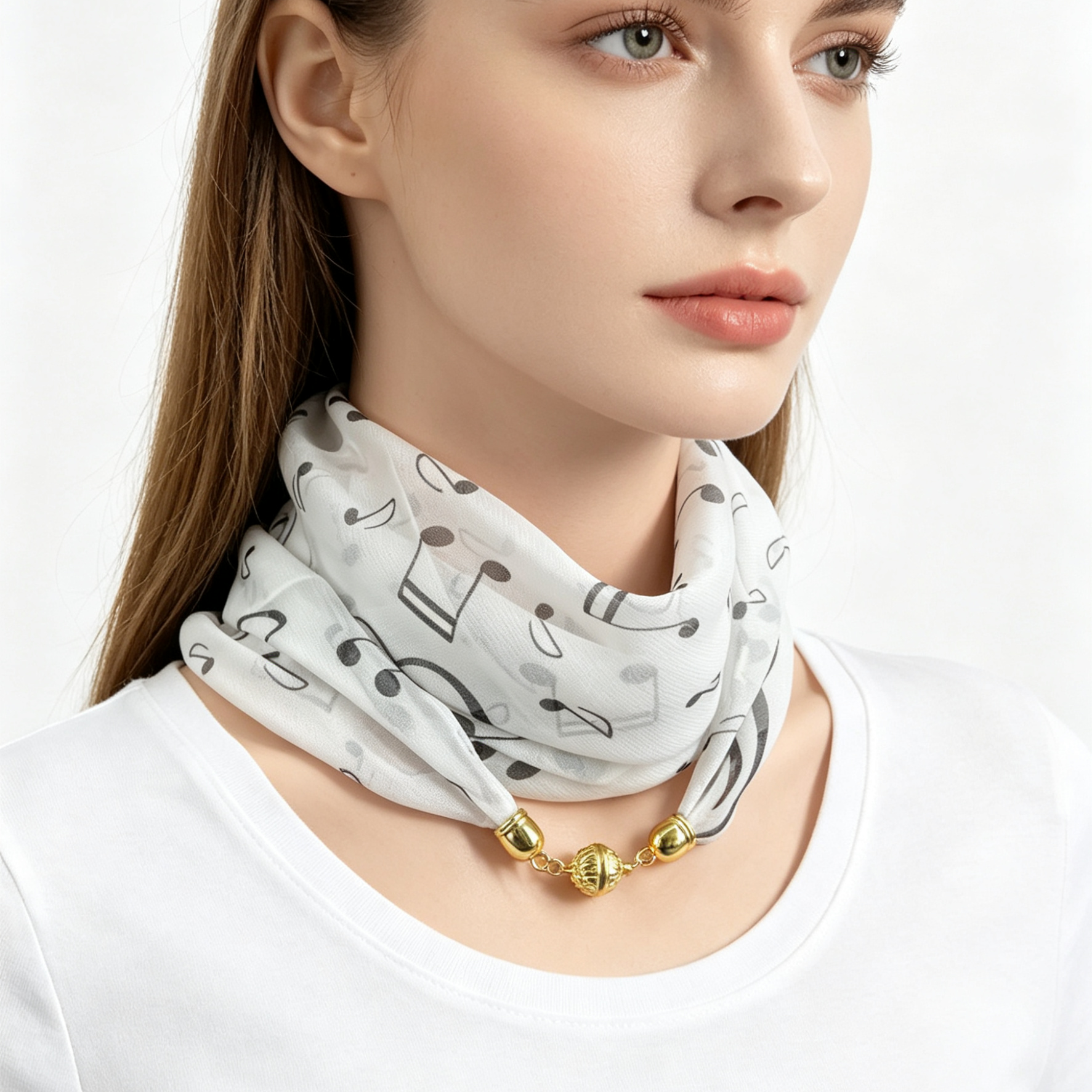 Musical Note Print Magnetic Bu - Travel Accessories Neck ulasan dan harga