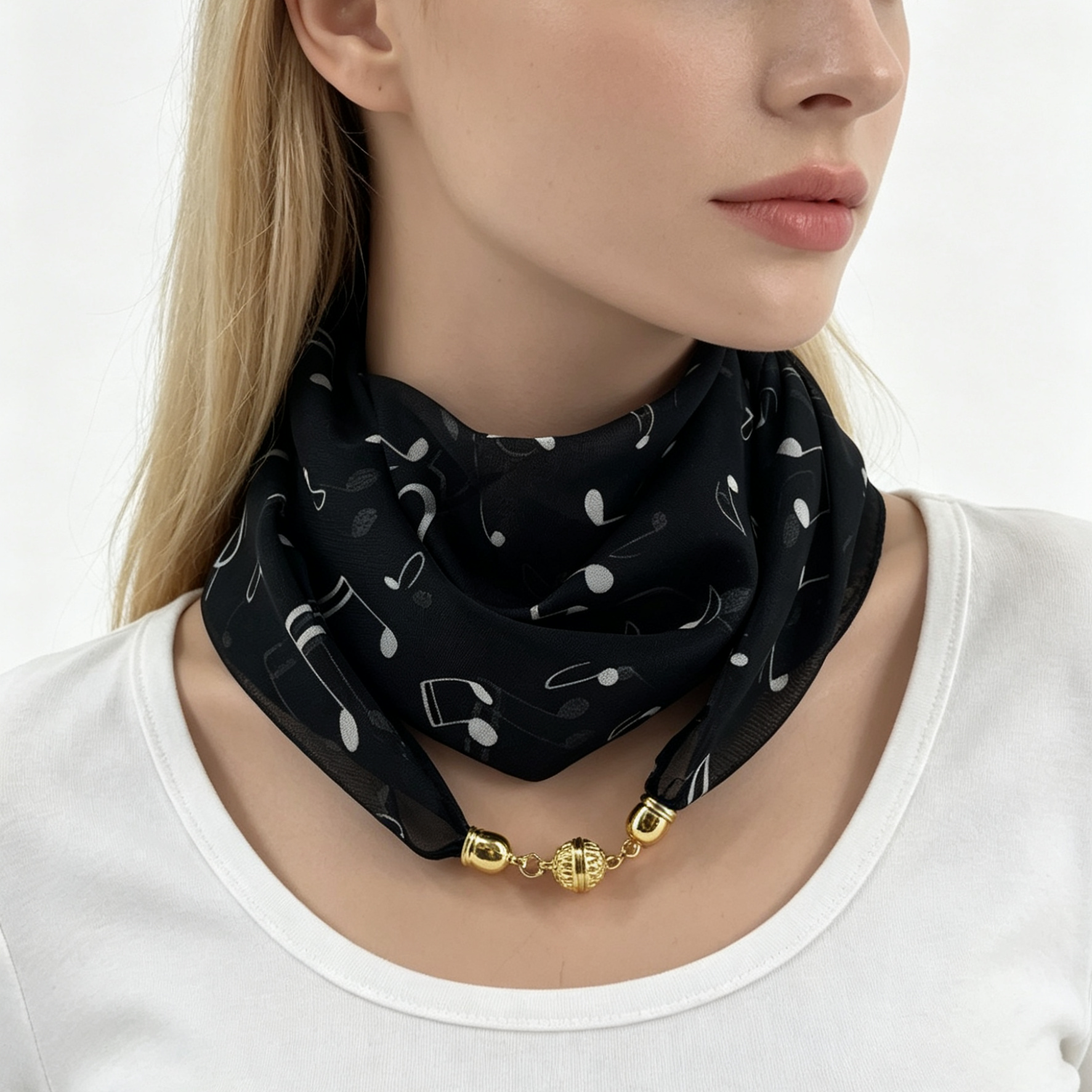 Musical Note Print Magnetic Bu - Travel Accessories Neck ulasan dan harga