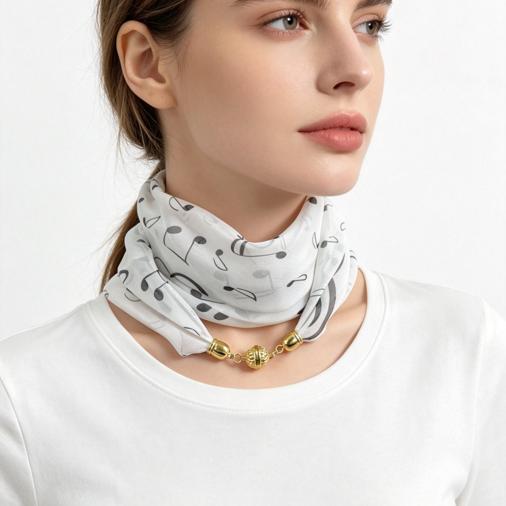 Musical Note Print Magnetic Bu - Travel Accessories Neck ulasan dan harga
