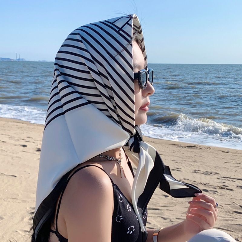 70x70cm Summer Silk Scarf for  - Travel Accessories Neck ulasan dan harga