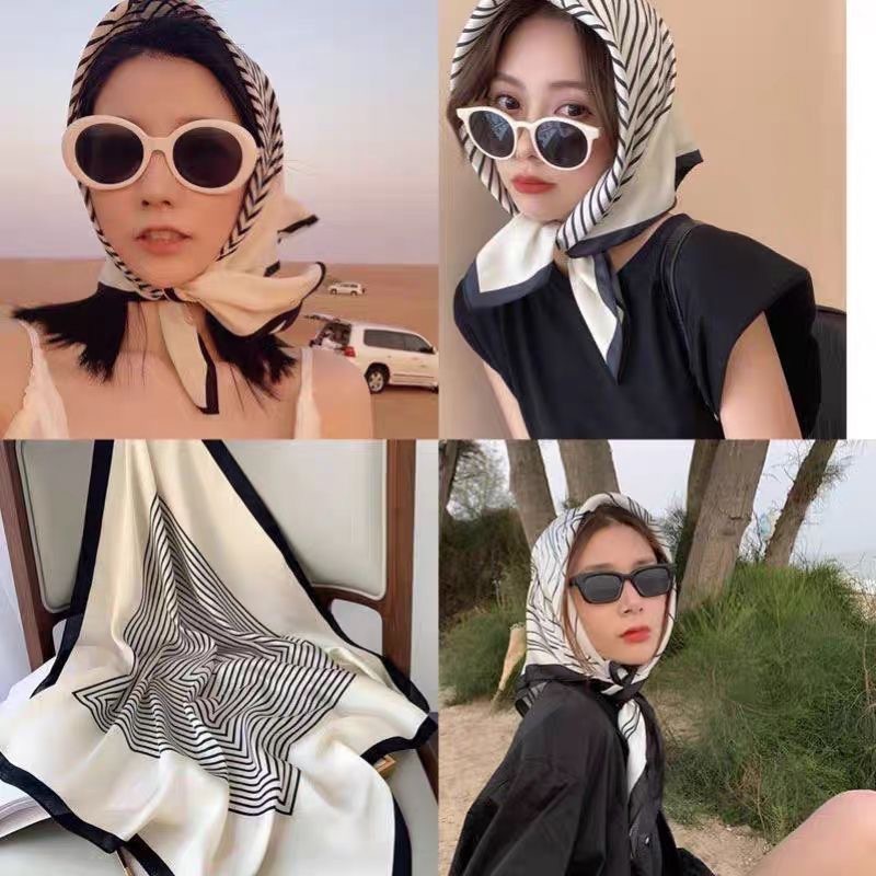 70x70cm Summer Silk Scarf for  - Travel Accessories Neck ulasan dan harga