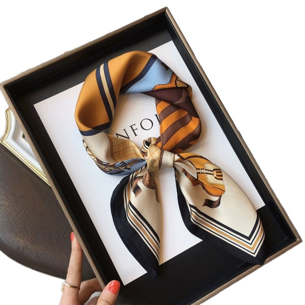Fashion Satin Square Scarf for - Travel Accessories Neck ulasan dan harga