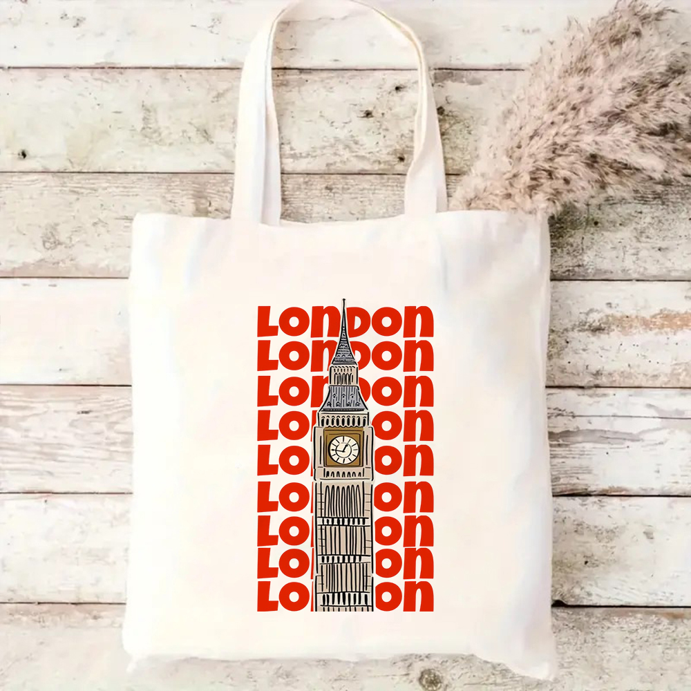 Retro London Canvas Tote Bag C - Travel Accessories London ulasan dan harga