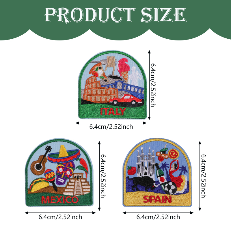3Pcs European Country Art Embr - Travel Accessories Sewing Patterns ulasan dan harga