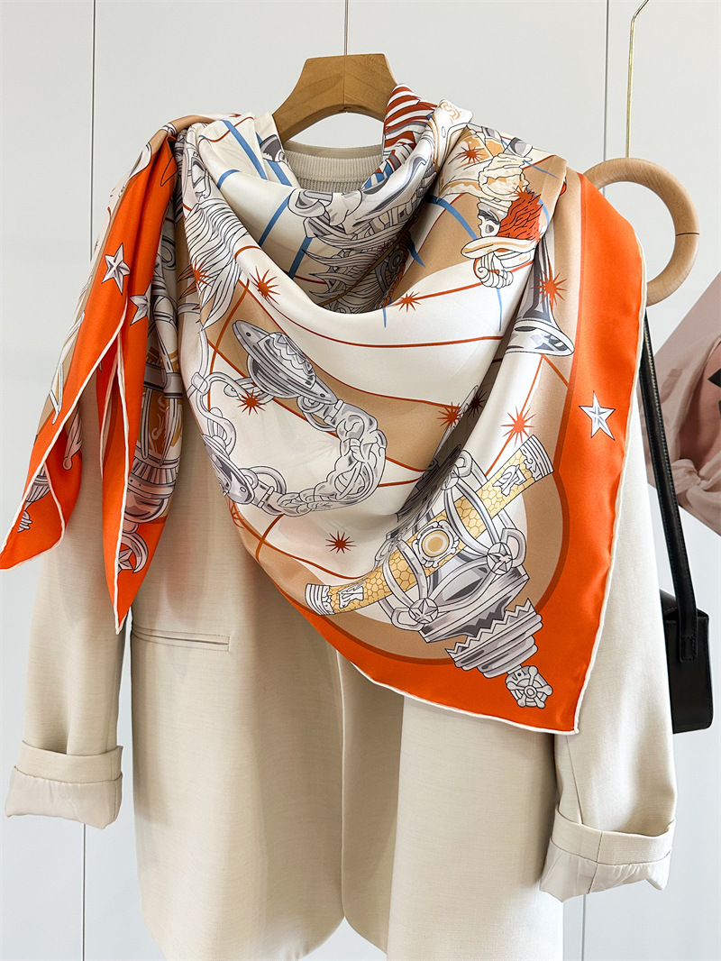 Luxury Brand Scarf Large Silk  - Travel Accessories Neck ulasan dan harga