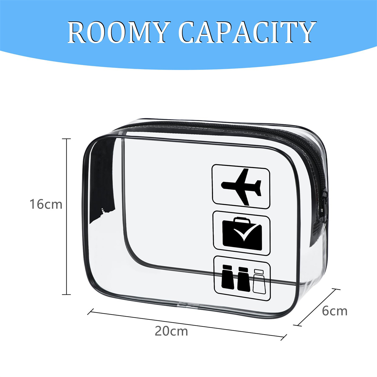 1pc Clear Toiletry TSA Approve - Toiletry Bag Tsa ulasan dan harga