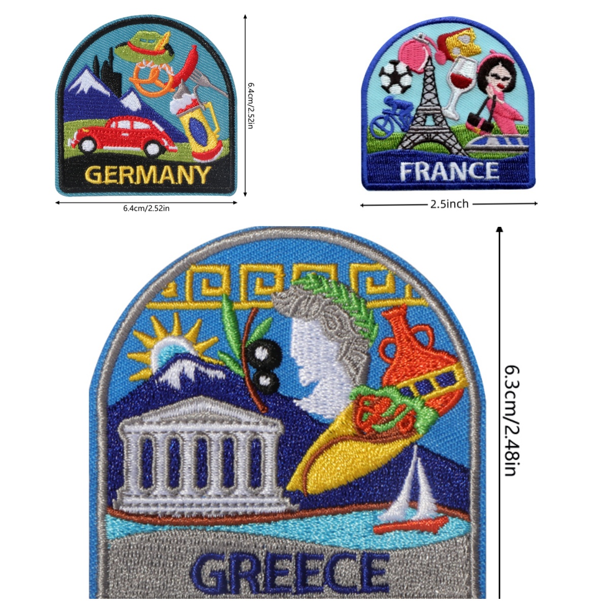 3Pcs European Country Art Embr - Travel Accessories Sewing Patterns ulasan dan harga