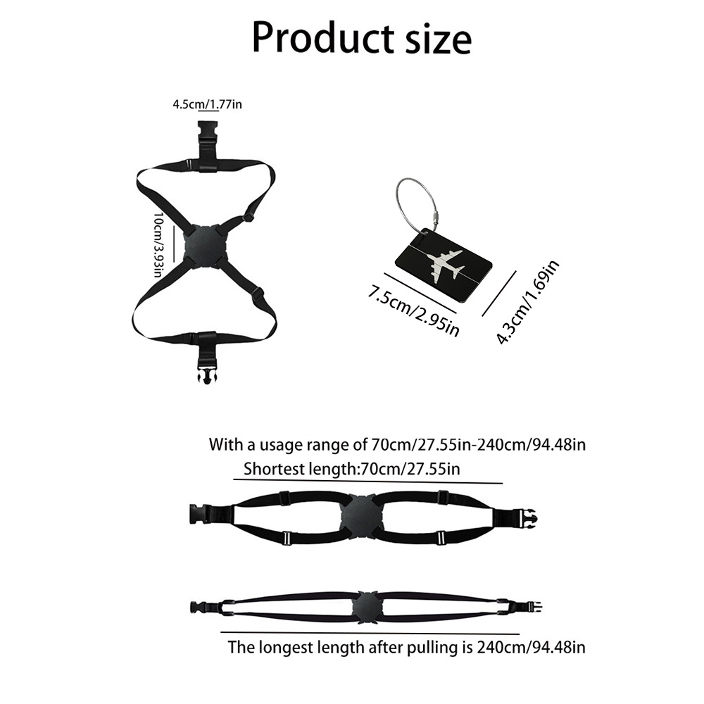 2Pcs/Set Combination Set of Ou - Travel Accessories Luggage Straps ulasan dan harga