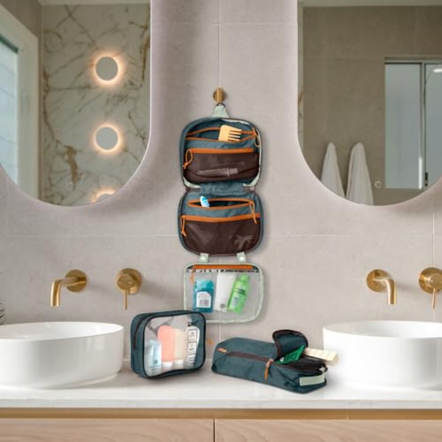 Toiletry Bag Kit Set: Hanging  - Toiletry Bag Tsa ulasan dan harga