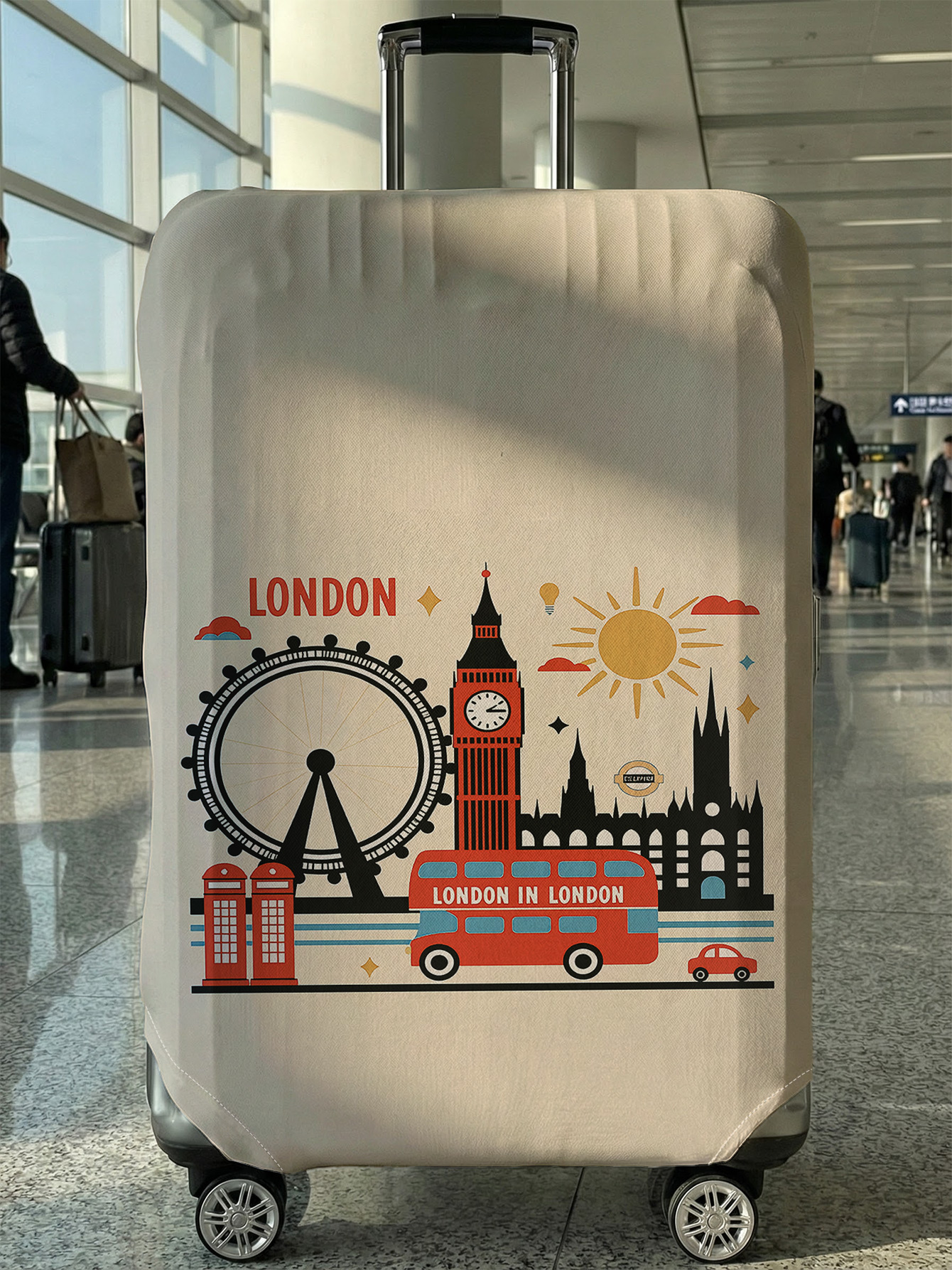 London Landmark Cartoon Luggag - Travel Accessories London ulasan dan harga