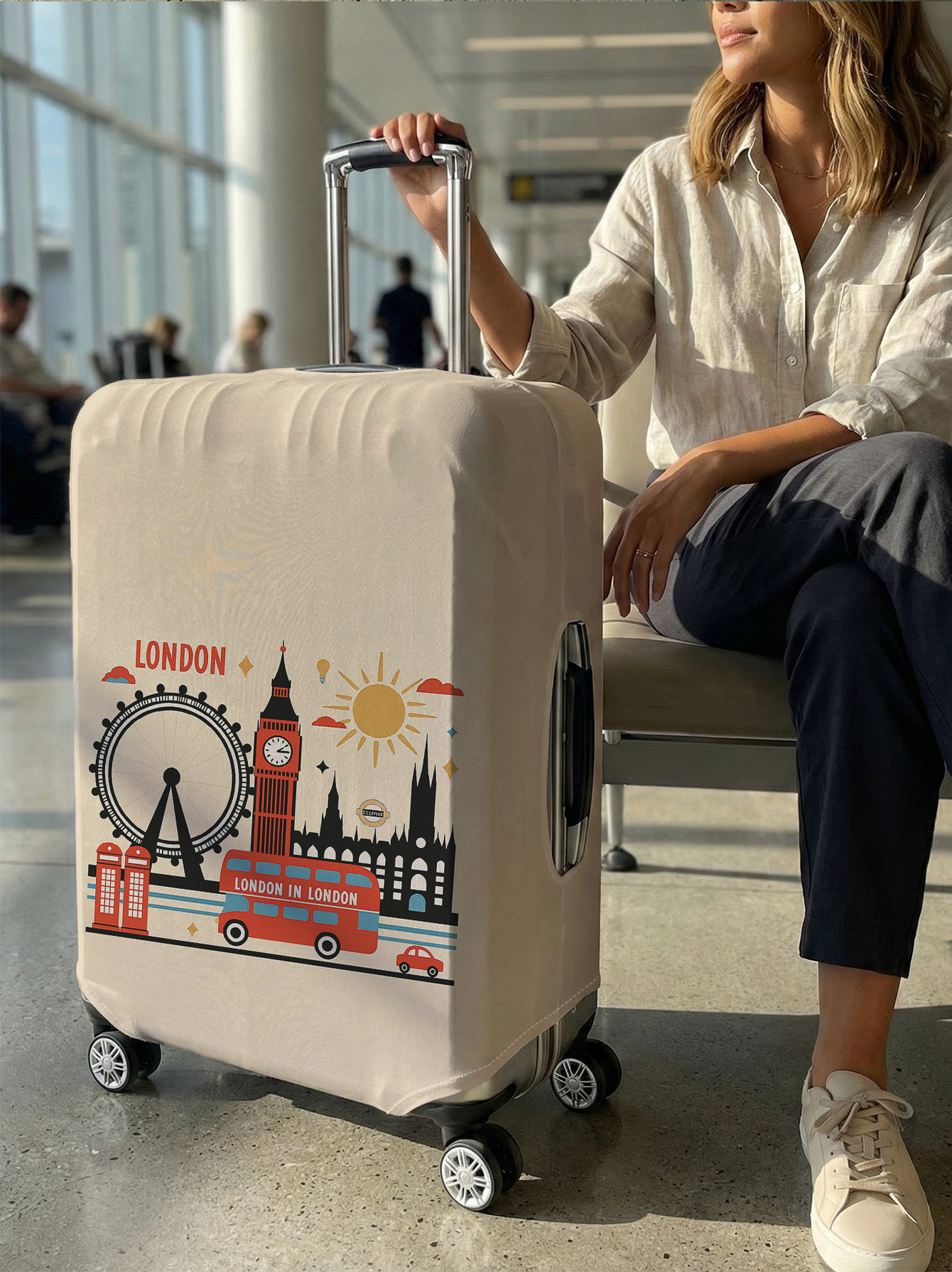 London Landmark Cartoon Luggag - Travel Accessories London ulasan dan harga