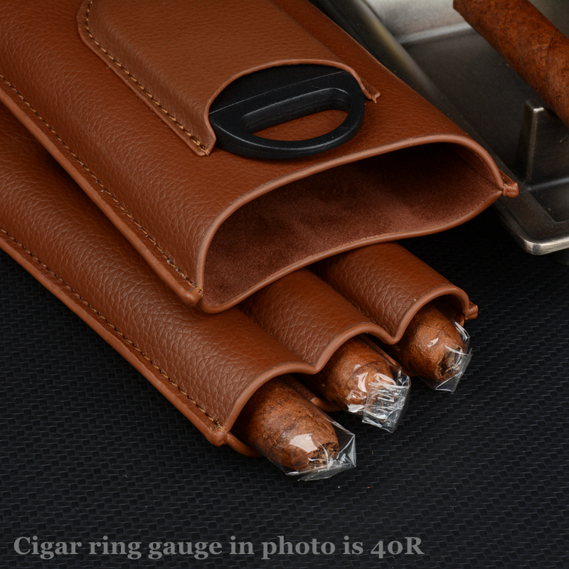 Leather Cigar Case Brown Cigar - Travel Accessories On Sale ulasan dan harga