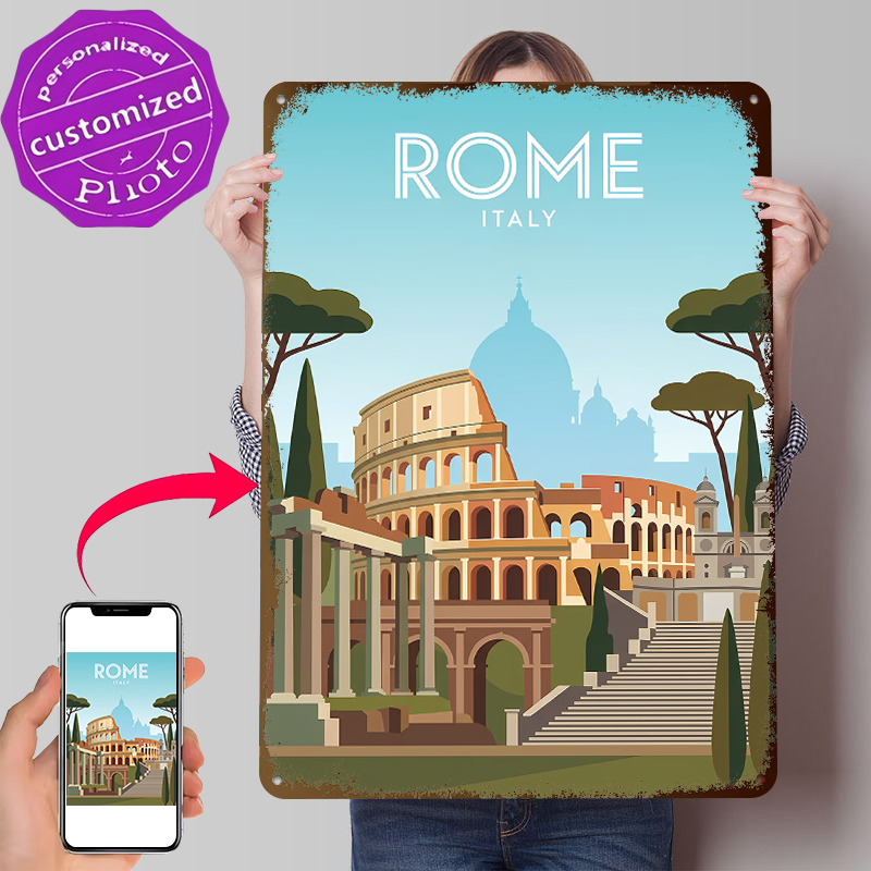 Rome Travel Metal Poster Wall  - Travel Accessories Rome ulasan dan harga