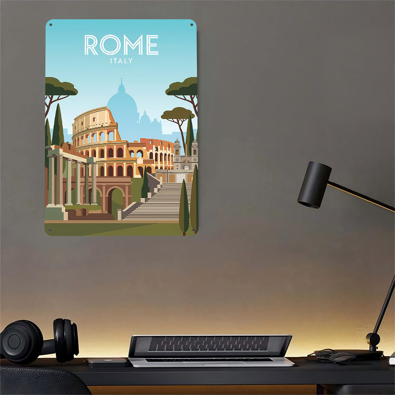 Rome Travel Metal Poster Wall  - Travel Accessories Rome ulasan dan harga