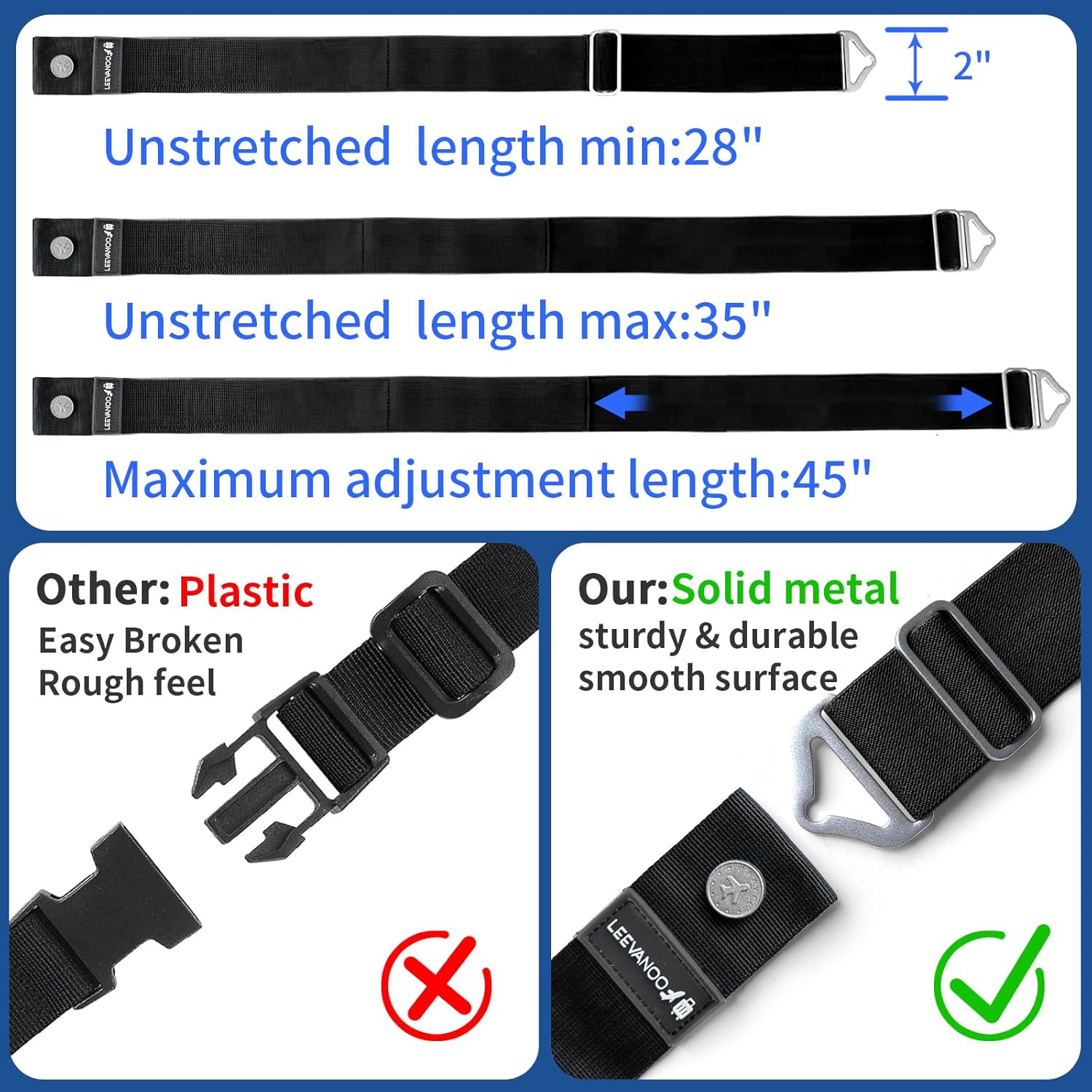 Luggage Strap for Suitcases 2- - Travel Accessories Luggage Straps ulasan dan harga