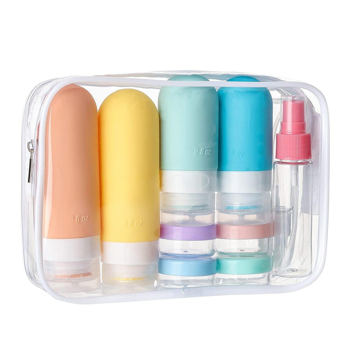 16 Pack Leak Proof Travel Bott - Toiletry Bag Tsa ulasan dan harga