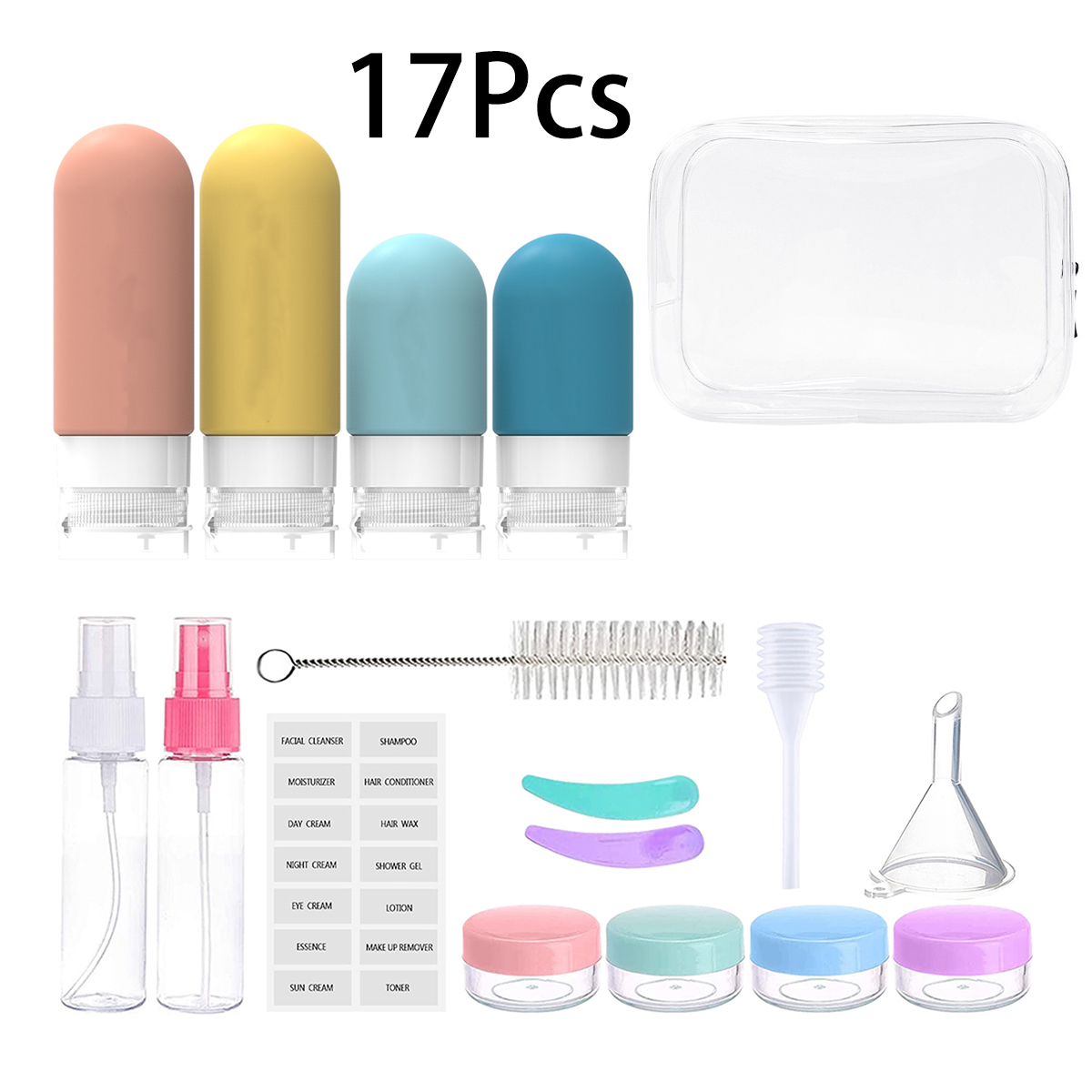 16 Pack Leak Proof Travel Bott - Toiletry Bag Tsa ulasan dan harga