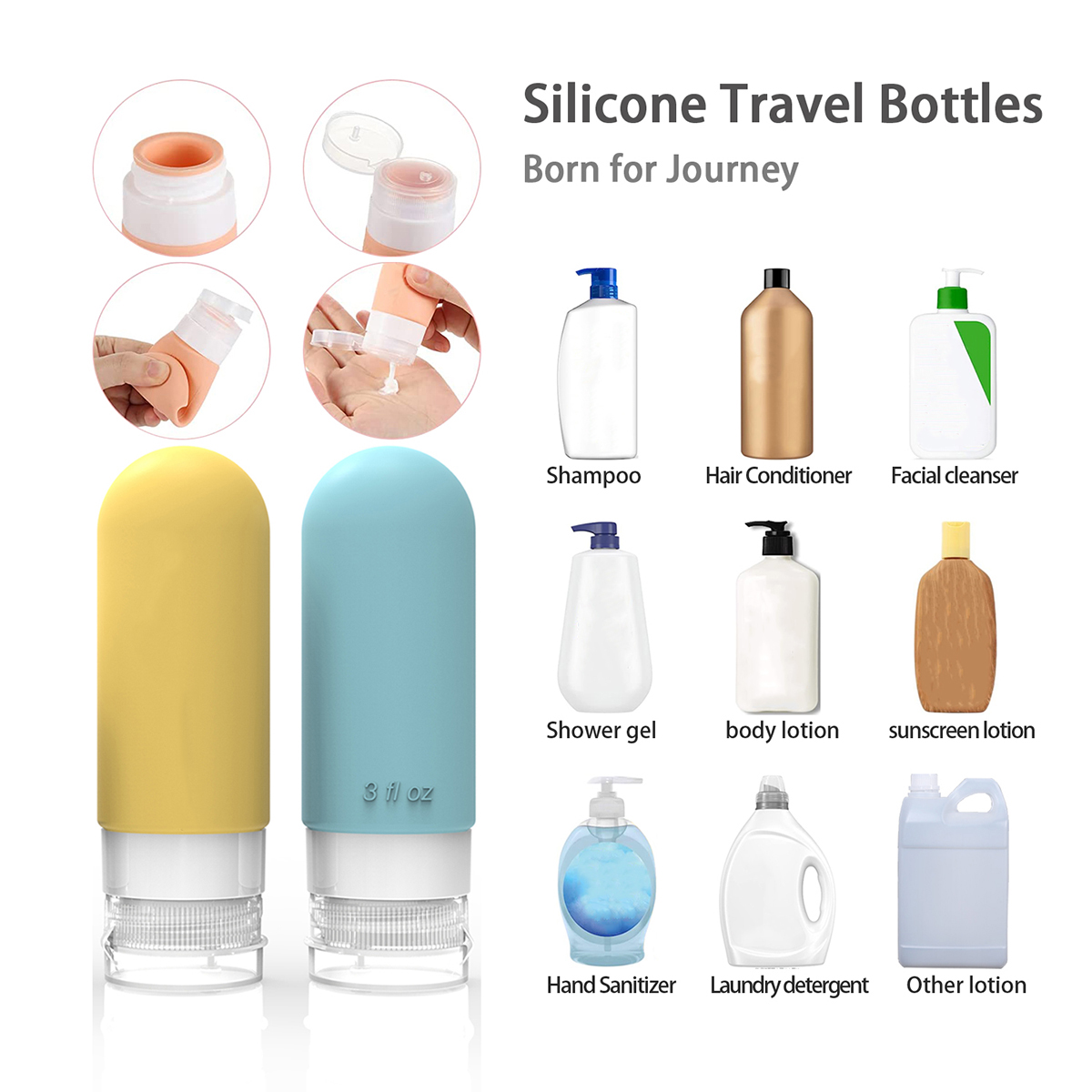 16 Pack Leak Proof Travel Bott - Toiletry Bag Tsa ulasan dan harga