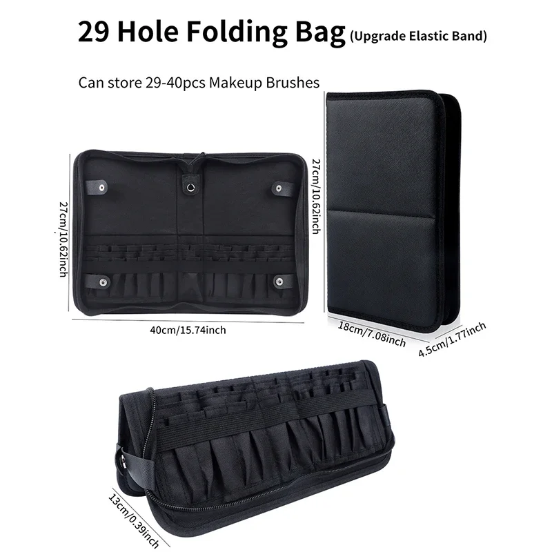 29/23 Holes Foldable Makeup Br - Travel Accessories Organizer Case ulasan dan harga