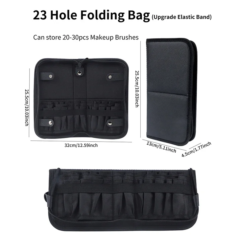 29/23 Holes Foldable Makeup Br - Travel Accessories Organizer Case ulasan dan harga