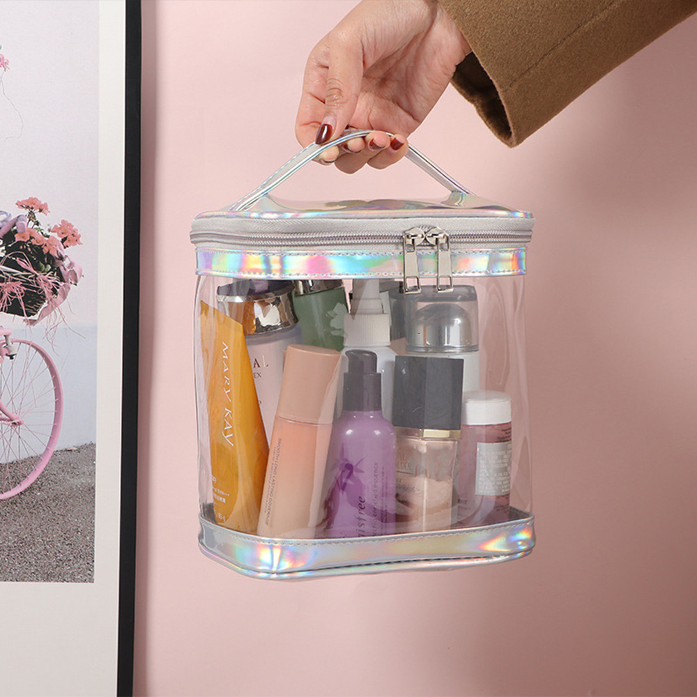 Clear PVC Makeup Bag with Hand - Toiletry Bag Tsa ulasan dan harga