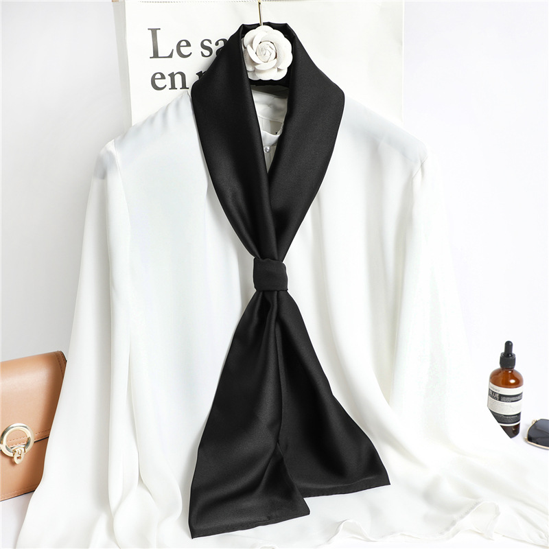 Red Solid Color Long Silk Scar - Travel Accessories Neck ulasan dan harga