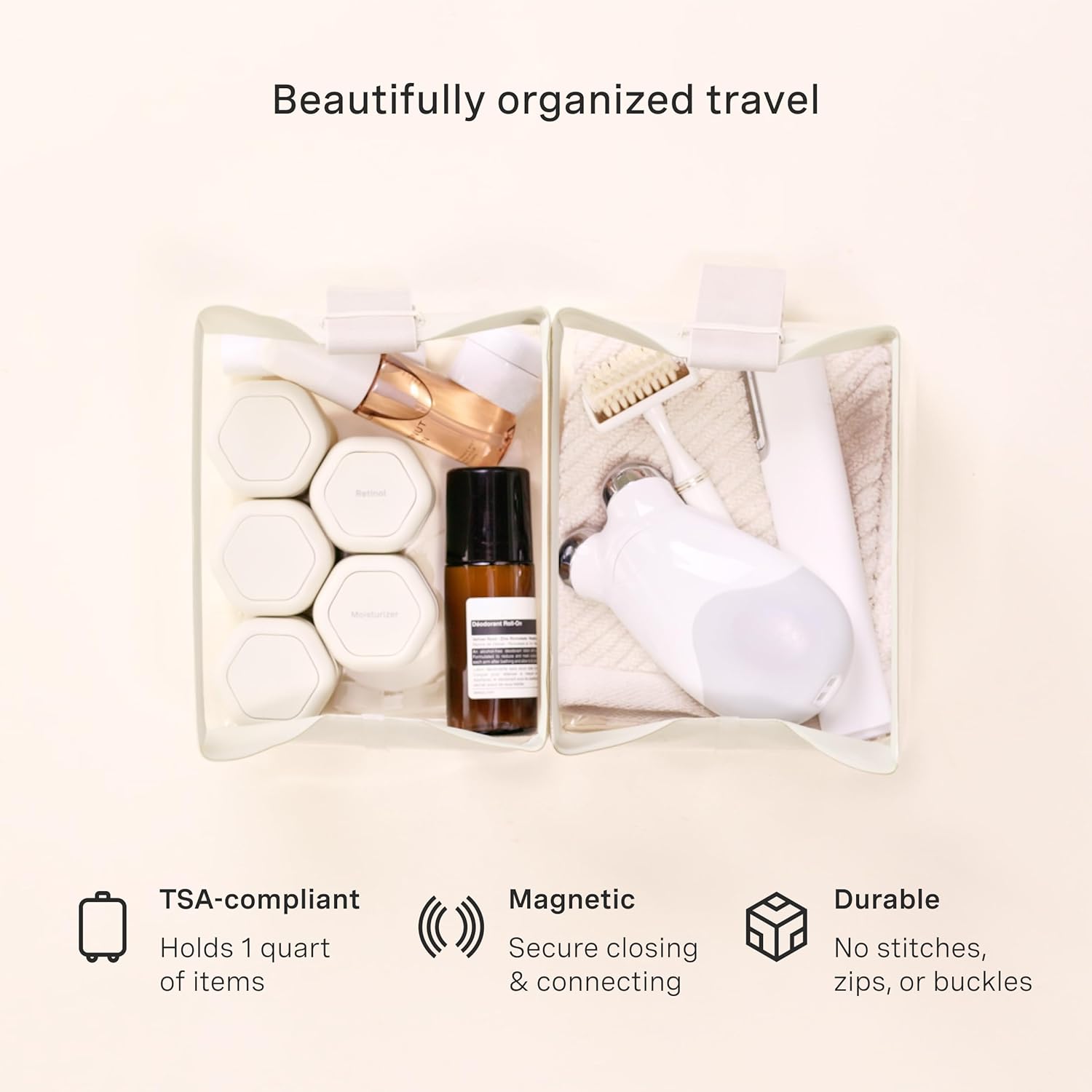 Clear Toiletry Kit with Magnet - Toiletry Bag Tsa ulasan dan harga