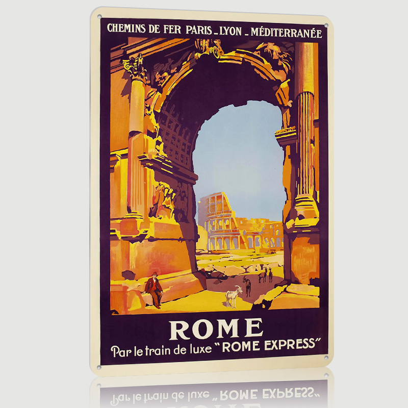Rome Travel Printed Poster Cus - Travel Accessories Rome ulasan dan harga