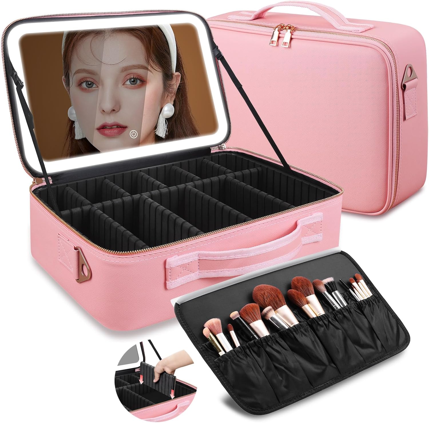 Large Capacity Makeup Bag 15'' - Travel Accessories Organizer Case ulasan dan harga