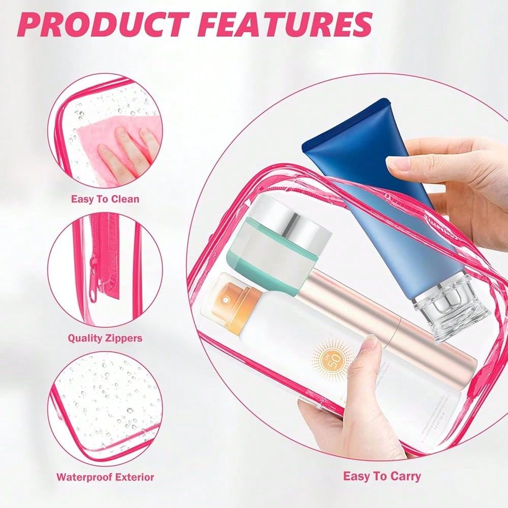 Clear Makeup Bag,Portable Trav - Toiletry Bag Tsa ulasan dan harga